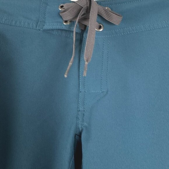 Patagonia Meridian Board Shorts Womens Size 0 Teal Beach Solid SS-1922 - Picture 3 of 10
